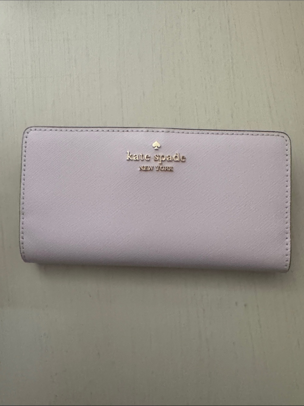 NWT Kate Spade large skim Madison bifold wallet-pale amethyst color